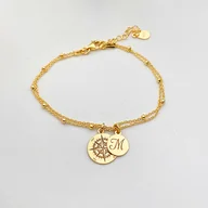 Bransoletki - Bransoletka z kompasem, złoty kompas - miniaturka - grafika 1