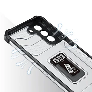 Crystal Ring Case pancerne hybrydowe etui pokrowiec + magnetyczny uchwyt Samsung Galaxy S21+ 5G (S21 Plus 5G) niebieski - Etui i futerały do telefonów - miniaturka - grafika 5