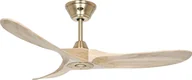 Wentylatory sufitowe - Energooszczędny wentylator sufitowy z pilotem Eco Genuino szczotkowany mosiądz / naturalne drewno 122 cm - miniaturka - grafika 1