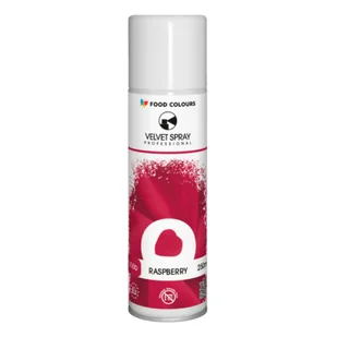 Food Colours Velvet Spray Raspberry 250ml - Dodatki do ciast w proszku - miniaturka - grafika 1