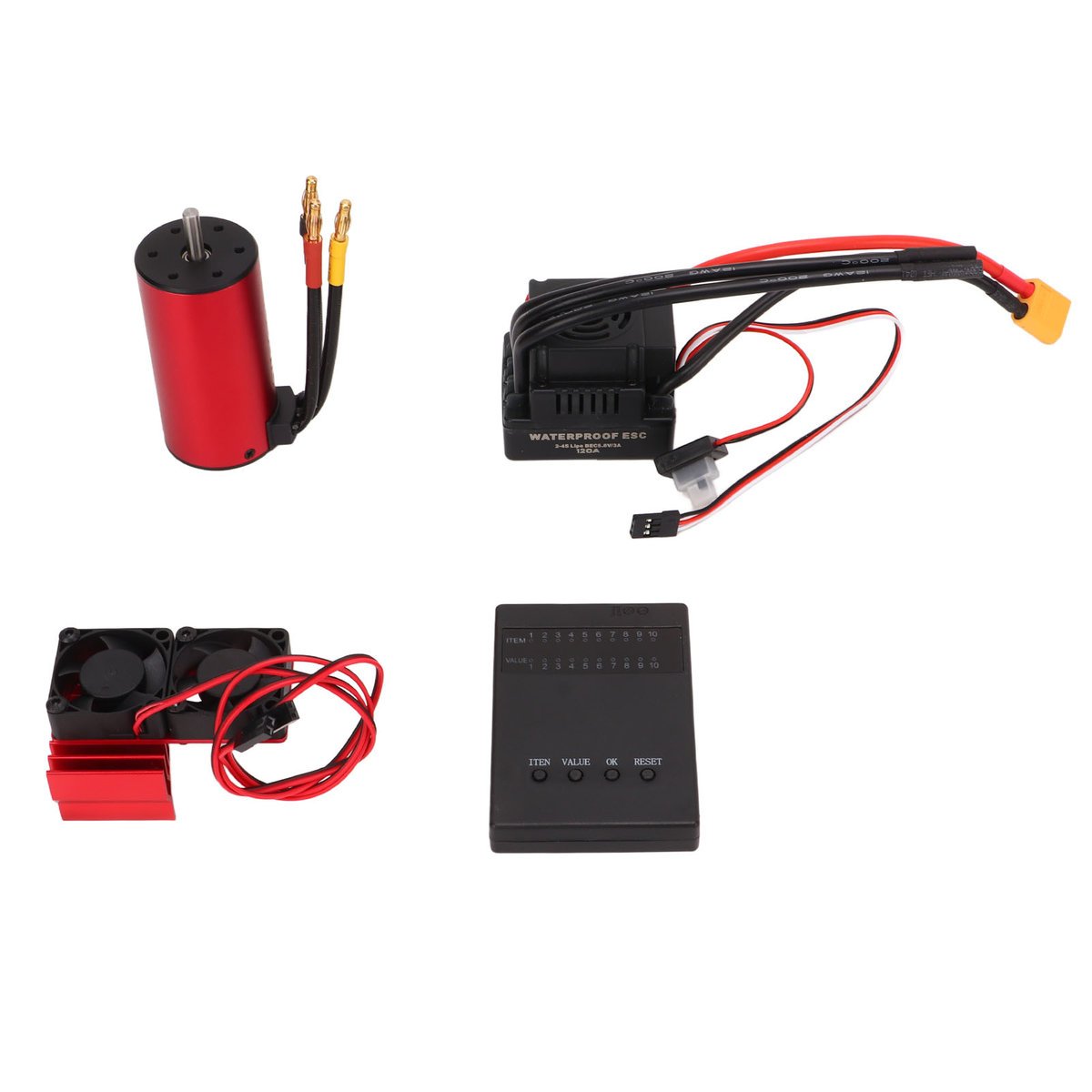 Silnik bezszczotkowy wodoodporny S3670 2850KV XT60 z wtyczką 120A, regulator D