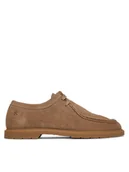 Półbuty damskie - Tommy Hilfiger Półbuty Lightweight Suede Apron Toe FW0FW09262 Beżowy - miniaturka - grafika 1