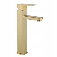 Baterie umywalkowe - Bateria Umywalkowa Nablatowa Siena Wysoka Gold - miniaturka - grafika 1