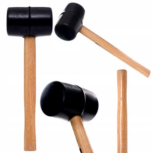 MODECO Młotek Gumowy Z Drewnianą Rączką 0,5 kg /16 Oz - Młotki - miniaturka - grafika 1