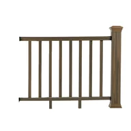 Balustrady i akcesoria - Balustrada kompozytowa Teak – 8 tralek – 140 x 113 cm (1 słupek) - miniaturka - grafika 1