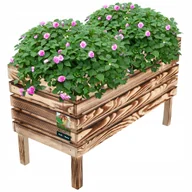 Kwietniki - SKRZYNKA 64CM KWIETNIK DREWNIANY DONICA DONICZKA OGRODOWA NA KWIATY ROŚLINY - miniaturka - grafika 1