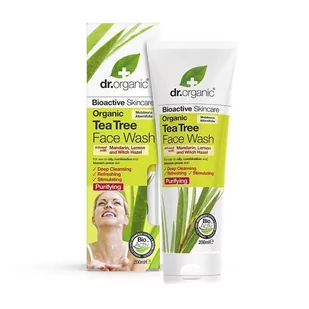 Dr. Organic DR Organic Tea Tree Face Wash 200 ML DRC09041 - Akcesoria do golenia męskie - miniaturka - grafika 1