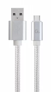Gembird Kabel USB Typ-C oplot tekstylny/1.8m/srebrny - Kable USB - miniaturka - grafika 3