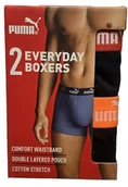 Majtki męskie - Puma Everyday Bokserki Męskie 2-Pack Czarne Kolorowa Guma M - miniaturka - grafika 1