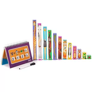 Fat Brain Toys Fat Brain Matematyczne Zoo Klocki Inchimals 148625-uniw - Klocki - miniaturka - grafika 1