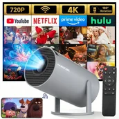 Projektory - HY300 2025 PROJEKTOR RZUTNIK ANDROID SMART TV WIFI FULL HD SZARY USZKODZONY - miniaturka - grafika 1