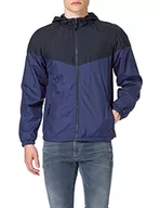 Kurtki męskie - Urban Classics Kurtka męska Windbreaker 2-ton Tech Windrunner, kurtka przejściowa dla mężczyzn w wielu kolorach, rozmiary S - 5XL, granatowy/ciemnoniebieski, XL - miniaturka - grafika 1