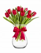 Wazony i flakony - Wazon Dekoracyjny Szklany na Kwiaty Flakon Klasyczny h18 - miniaturka - grafika 1