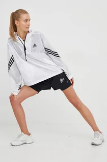 Kurtki damskie - adidas Performance kurtka damska kolor biały przejściowa oversize - grafika 1