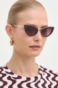 Okulary przeciwsłoneczne - Valentino okulary przeciwsłoneczne VIII damskie kolor brązowy VLS-102C - miniaturka - grafika 1