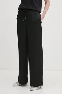Calvin Klein spodnie damskie kolor czarny proste high waist K20K207765 - Spodnie damskie - miniaturka - grafika 1