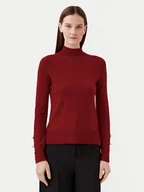 Swetry damskie - Motivi Golf M6716001042N Bordowy Regular Fit - miniaturka - grafika 1