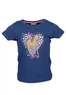 Koszulka dziewczęca Salt and PePPER Mädchen z aplikacją Pferde, granatowa, 92/98 - Koszulki dla dziewczynek - miniaturka - grafika 1