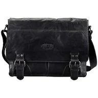 Torebki damskie - Jüscha torba na ramię, unisex Pride&Soul Umh"torba na ramię Pretty Fly, skóra, czarna, ciemny Charcoal, 34 cm - miniaturka - grafika 1