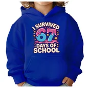 Bluzy dla dziewczynek - BLUZA DZIECIĘCA Z KAPTUREM 67 SIX SEVEN SZKOŁA 146-152 DLA DZIECKA PREZENT - miniaturka - grafika 1