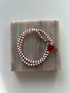 Naszyjnik ze szklaną malinką - Naszyjniki - miniaturka - grafika 1