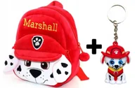 Plecaki szkolne i tornistry - Plecak pluszowy dla dzieci do przedszkola PSI PATROL MARSHALL + BRELOCZEK - miniaturka - grafika 1