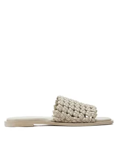 Calvin Klein Klapki Flat Slide Latt HW0HW02143 Beżowy - Klapki i japonki damskie - miniaturka - grafika 1