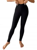 Legginsy - Damskie Czarne Legginsy Sportowe Klasyczne L 1Db - miniaturka - grafika 1