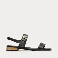 Sandały damskie - TOMMY HILFIGER HARDWARE FLAT SANDAL - Tommy Hilfiger - miniaturka - grafika 1