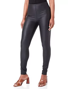ONLY Damskie legginsy ONLROCK Life HW powlekane skóra PNT, czarne, S/32, Czarny, S - Legginsy - miniaturka - grafika 1