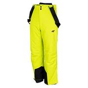 Spodnie narciarskie - 4F JUNIOR Chłopięce spodnie narciarskie Jspmn001 spodnie FNK, Canary Green, 128 cm, Zielony kanaryjski, 128 - miniaturka - grafika 1