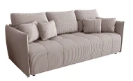 Sofy i kanapy - Jasnobeżowa tapicerowana sofa rozkładana E1-W40 - miniaturka - grafika 1