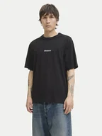 Koszulki męskie - Jack & Jones T-Shirt Meadows Minimal 12283630 Czarny Loose Fit - miniaturka - grafika 1