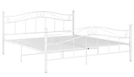 Inne meble do sypialni - Białe metalowe łóżko z zagłówkiem 160x200 cm S0-G66 - miniaturka - grafika 1