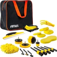 Akcesoria do mycia samochodu - Zestaw detailingowy do czyszczenia samochodu auto detailing 22 el. AMIO-04329 - miniaturka - grafika 1