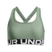 Biustonosze - Dziewczęcy biustonosz treningowy Under Armour G Crossback Bra - zielony - miniaturka - grafika 1