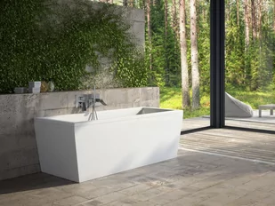 Besco Wanna wolnostojąca/przyścienna VENA 170x75 cm #WKVE-170-WS - Wanny - miniaturka - grafika 2