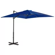 Parasole ogrodowe - vidaXL Parasol wiszący na aluminiowym słupku 250x250 cm lazurowy 46987 - miniaturka - grafika 1