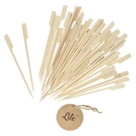 Pozostałe akcesoria kuchenne - Wykałaczki do szaszłyków koreczków przekąsek bambusowe 15 cm 50 sztuk Tadar - miniaturka - grafika 1