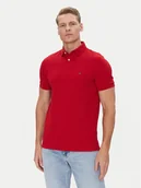 Koszulki męskie - Tommy Hilfiger Polo 1985 MW0MW17770 Czerwony Regular Fit - miniaturka - grafika 1