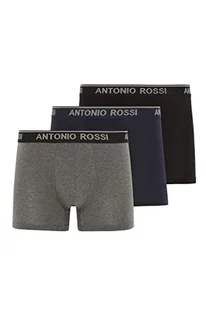 Antonio Rossi Męskie bokserki hipsterskie (3 sztuki) szorty, czarne, szare, granatowe, S, Czarny, szary, granatowy, S - Spodenki damskie - miniaturka - grafika 1