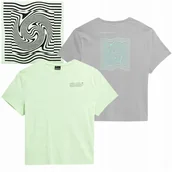 Koszulki i topy damskie - 4F Zestaw Koszulek Damskich T-shirt Szary Neon Bawełna Rozmiar L - miniaturka - grafika 1