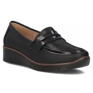 Skórzane półbuty Filippo DP6455/24 BK - Półbuty damskie - miniaturka - grafika 1