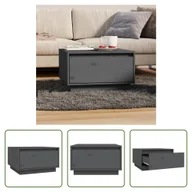 Ławy i stoliki kawowe - The Living Store Stolik kawowy szary 55x56x32 cm lite drewno sosnowe - miniaturka - grafika 1