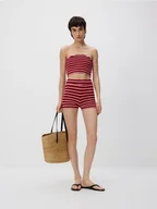 Spodenki damskie - Reserved - Dzianinowe szorty z wiskozą - wielobarwny - miniaturka - grafika 1