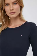 Bluzki damskie - Tommy Hilfiger longsleeve bawełniany kolor granatowy - miniaturka - grafika 1