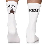 Skarpetki męskie - Skarpety rowerowe, kolarskie, Todo Cycling Pro Coffee Ride, białe, termoaktywne, szosowe 39-42 - miniaturka - grafika 1