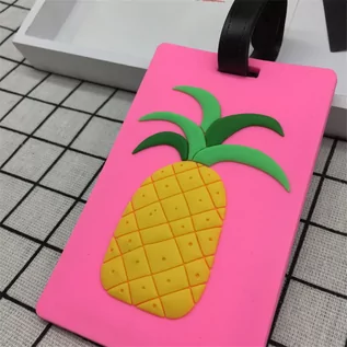 Akcesoria podróżnicze - Adresownik na walizkę dla kobiety - ananas - grafika 1