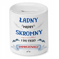 Skarbonki - Skarbonka Dla Imprezowicza na Urodziny na Prezent z Nadrukiem ze Zdjęciem - miniaturka - grafika 1