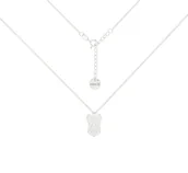 Naszyjniki - Srebrny choker pancerka z psem Buldog Francuski - miniaturka - grafika 1